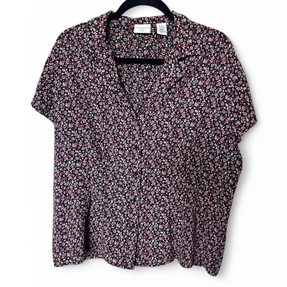 Floral Button-Up Blouse - Size 16-18W